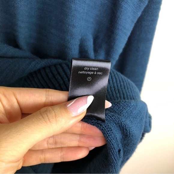 John Varvatos Teal V-Neck Sweater Elbow Patches WORN ON CW'S LEGACIES - Picture 5 of 11